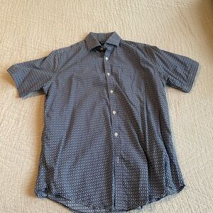 Men's Blue Patterned Shirt